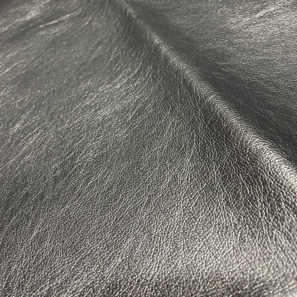 Metallic Silver Faux Leather Fabric - Picture 2 of 4